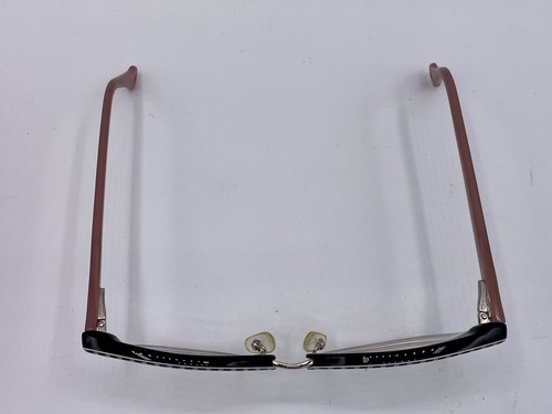 Betsey Johnson Eyeglass Frame Punch Pink Metal 53-15-135 & Case Read Bent Arm - Picture 3 of 19