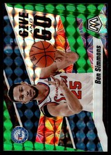 Ben Simmons 2019 Panini Mosaic Give and Go Green Mosaic Prizm Card  #2