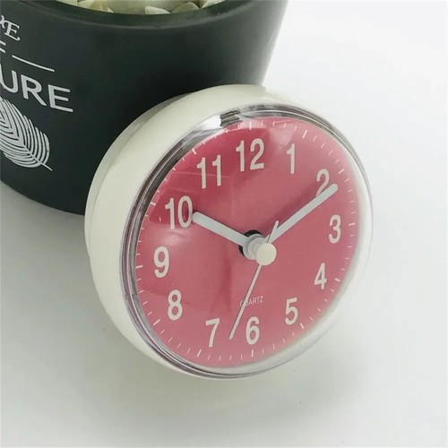Mini Waterproof Wall Clock โฐ Anti-Fog Shower, Kitchen Bathroom Decor ๐ 7cm New! - Picture 4 of 29