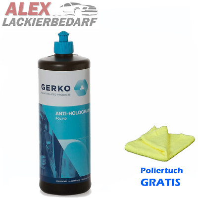 GERKO Anti Hologramm Politur 1L + 1 Microfasertuch gelb / wie 50383