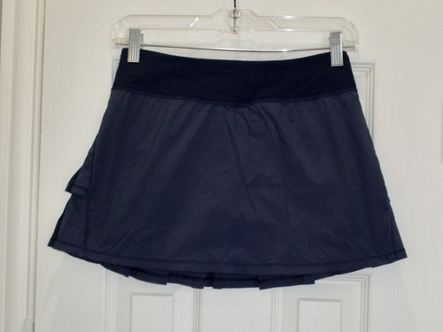 Ivivva 14 Navy Blue Tennis Skirt Golf Lululemon Girls Set the Pace Setter