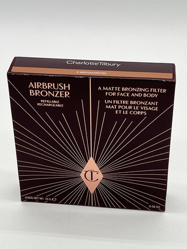 NEW Charlotte Tilbury AIRBRUSH Bronzer 2 MEDIUM For Face & Body 0.56 0Z - 第 4/6 張圖片