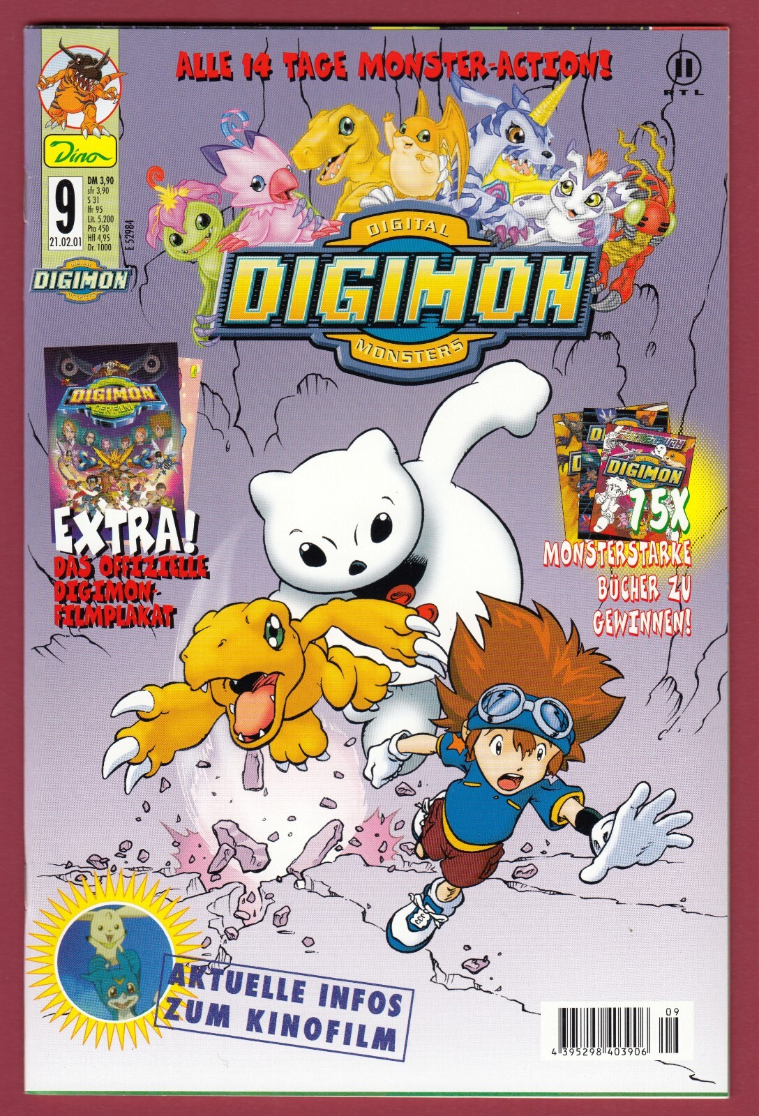 Manga DIGIMON | Nº 9 | Dino | EXCELENTE Z 0- con todos los suplementos completos