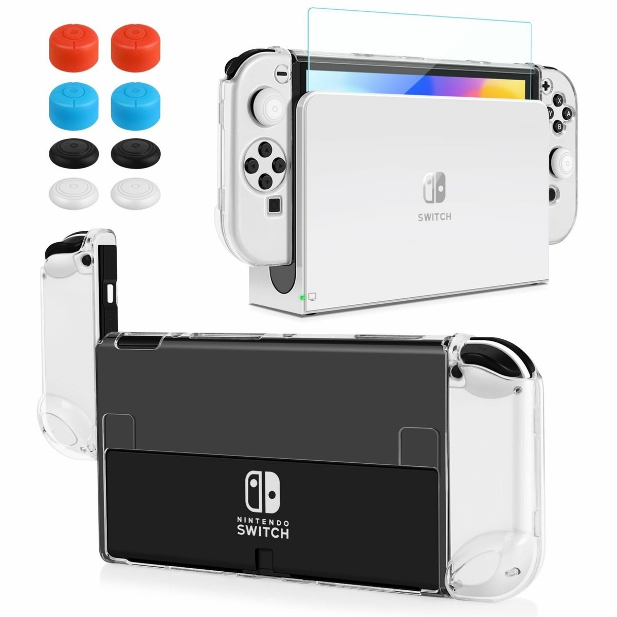 Switch OLED Dockable Case for Nintendo Switch OLED Clear, Screen
