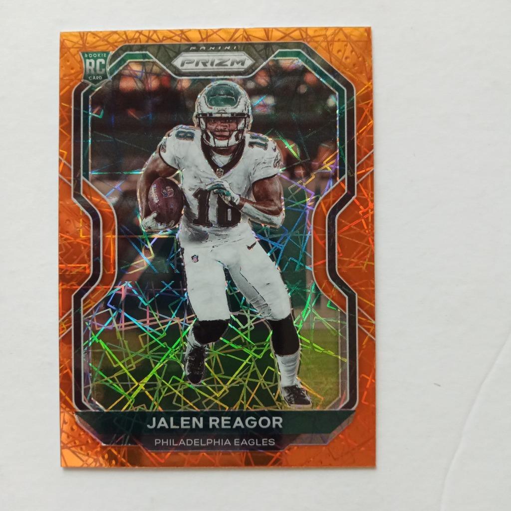 2020 Prizm Jalen Reagor Orange Lazer Prizm Rookie RC #342 Eagles