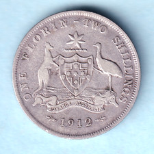 Australia.  1912 Florin..  F/F+