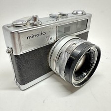 Minolta Hi-Matic 7S Camera w/ Case and Rokkor Lens  Not tested/parts only 