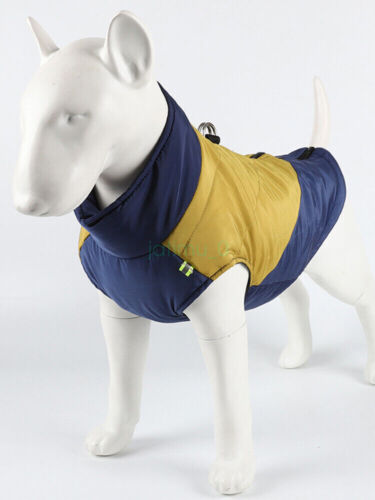 Dog Coat Waterproof With Harness Jacket Raincoat Winter Zip Coats Pet Hole Warm - Picture 23 of 35