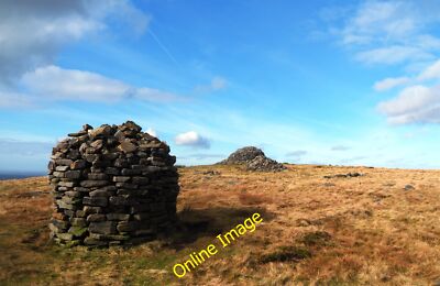 Photo 12x8 The Two Lads Horwich Two memorial cairns on the hill are known  c2014