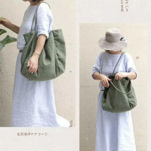 Fashion Womens Loose Casual Slouchy Canvas Big Bags Shoulder Bags Big Tote - Picture 8 of 20