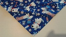 Patriotic Dog Bandana, Scarf, Fireworks, Dogs, Stars, Stripes, XS, S, M, L