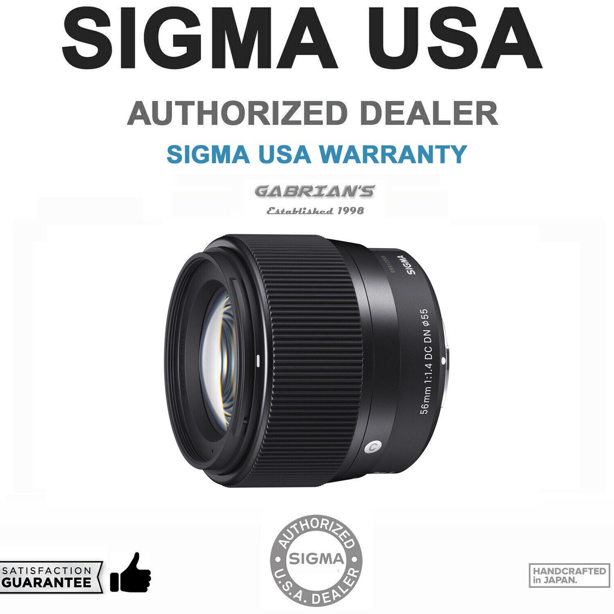 Sigma 56mm f/1.4 DC DN Contemporary for Sony E-Mount. U.S.