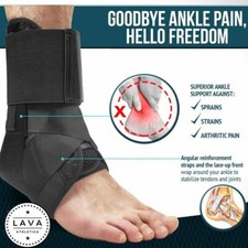 Support Ankle Brace Relief Plantar Fasciitis Lace Up Orthosis Corrector Wrap NEW