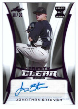 JONATHAN STIEVER 2020 LEAF TRINITY BASEBALL CLEAR ACETATE ROOKIE AUTO /30