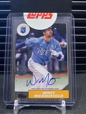 2022 Topps Series 1 Whit Merrifield 1987 On Card Auto Black Parallel  /199 MINT