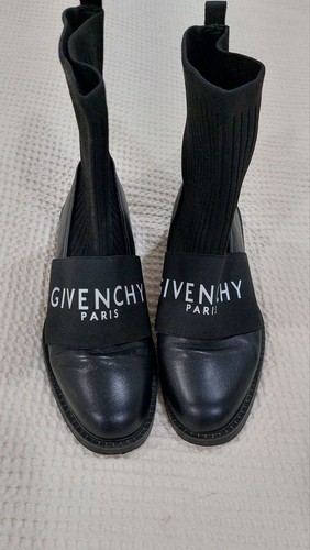 Givenchy Women's Black Leather Boots Size US 7 EU 38 Pre Owned