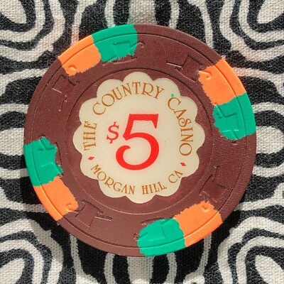 The Country Casino $5 Morgan Hill, California Poker Gaming Casino Chip B21