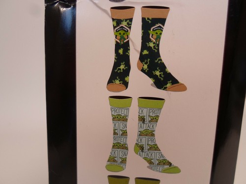 Star Wars Mandalorian The Child Socks 6 Pair CREW SOCKS SIZE 8-12 Bioworld Mens - Picture 4 of 5