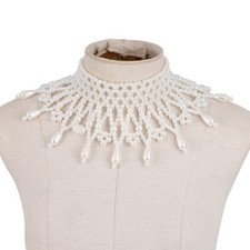 Elegant Handcrafts Pearls Necklace Choker Beaded Bib Shoulder Jewelry for Women