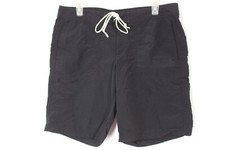 Lands' End 10 Black Nylon Lace-Waist Unlined Swim Shorts