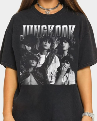   Jungkook Tシャツ ブラック L Vintage JungKook 90s Bootleg Shirt, Jungkook Unisex T-shirt, Gift