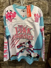 Pink Panther Hockey Jersey Headgear Classics 1963 WHITE New W Tags FREE SHIPPING