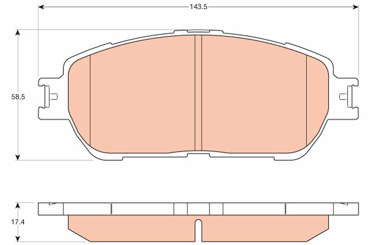 GDB3612 TRW Brake Pad Set, disc brake for LEXUS,TOYOTA
