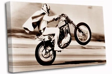 Evel Knievel Canvas Wall Art  Print Ready To Hang