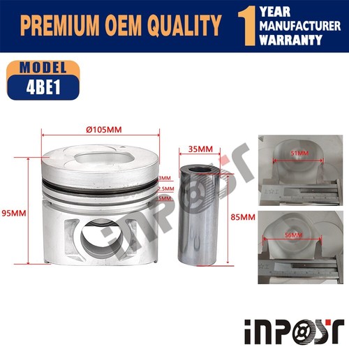 4BE1 Overhaul Rebuild Kit For For Isuzu 4BE1 Engine Piston Piston Ring Bearing - Bild 3 von 9