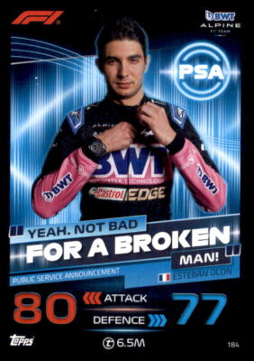 Formel 1 Turbo Attax 2023 184 - Esteban Ocon - PSA