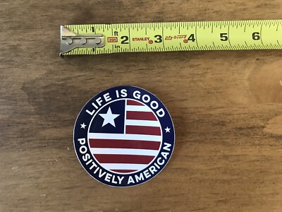 Life Is Good Positively American Flag   Sticker/Decal Outdoor Hiking Apprx 3 