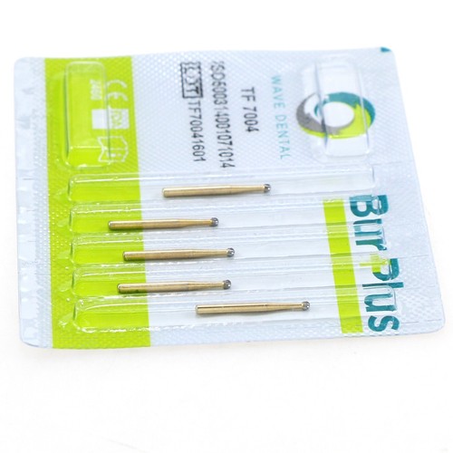 5Pcs/Pack WAVE Dental Gold plated Trimming and Finishing Bur T series TF#7004 - Picture 7 of 10