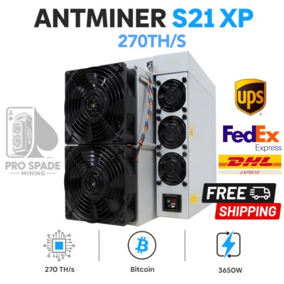 BITMAIN Antminer S21 XP 270TH/s 3645W Bitcoin Miner BTC BCH BSV Miner SHA256