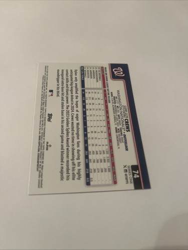 2025 Topps Dylan Crews Washington Nationals RC # 74 - 第 2/2 張圖片