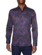 Robert Graham Men's Galen Long Sleeve Button Down Shirt Tailored Fit Size XL NWT