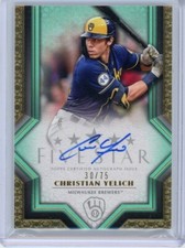 Christian Yelich 2023 Topps Five Star autograph aqua #'d 30/75