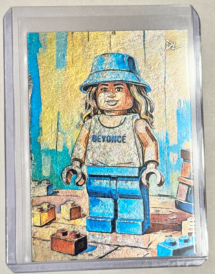 Beyonce Platinum Plated Artist Signed ''The Minifigure'' Trading Card 1/1