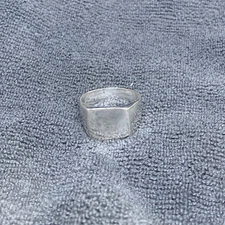 Vintage 925 Sterling Silver Signet Ring For Men Square Face Plain Band Jewelry