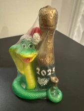 STP GOODS 2025 Snake With Champagne Candle 4.5 Wax Decorative Candle