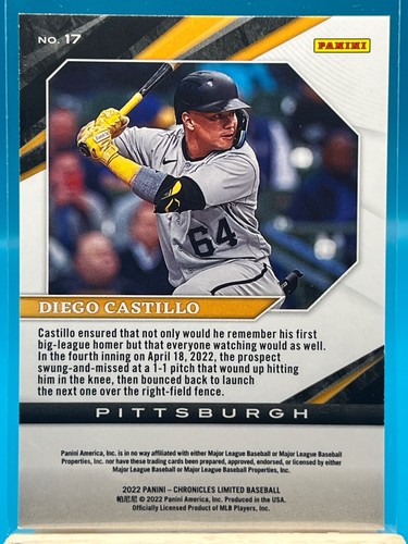 2022 Panini Chronicles - Limited Diego Castillo #17 - Picture 2 of 2