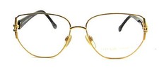 Club LA 6110 Vintage Large Fancy Trapezoid Eyeglasses Gold Frames 90s Italy NOS