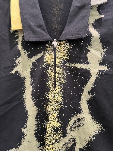 jamie sadock medium Black /yellow Abstract Short Sleeve Golf Top - Picture 2 of 7