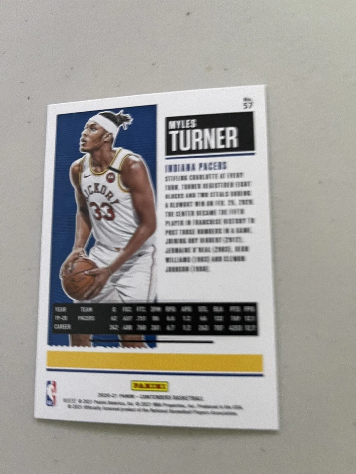 Myles Turner basketball card - Image 2 of 3