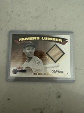 2001 Fleer Ted Williams Famers Lumber 69/100 Game Used Bat SP HOF Boston Red Sox