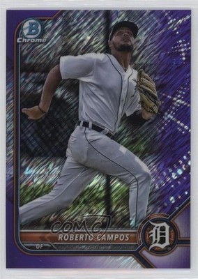 2022 Bowman Chrome Prospects Purple Shimmer Refractor 47/250 Roberto Campos 6u5