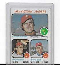 1973 Topps - League Leaders Steve Carlton, Gaylord Perry, Wilbur Wood #66