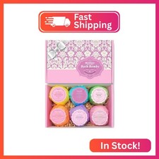 Bath Bombs Gift Set - 6 Bubble Bath Fizzies 6 x 2oz with Natural Dead Sea Salt