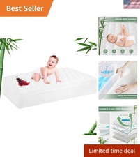 1 Pack Waterproof Bamboo Crib Mattress Cover - Perfect Fit for Baby Sleep, 52x28