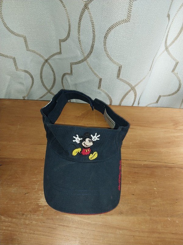 Vintage Mickey Mouse Walt Disney World Disneyland Resort Golf Sun Visor Cap Hat 