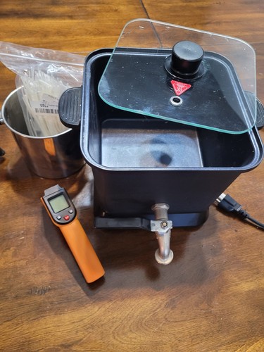 4.5 Quart Electric Candle Wax Melter With Infared Thermometer And Pack Of Wicks